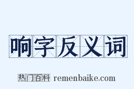 响字反义词是什么意思的图片